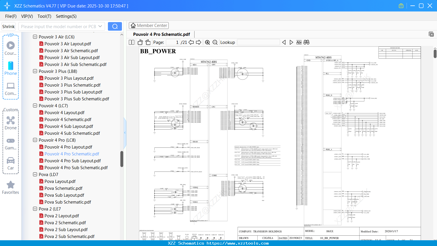 Tecno Pouvoir 4 Pro Schematic